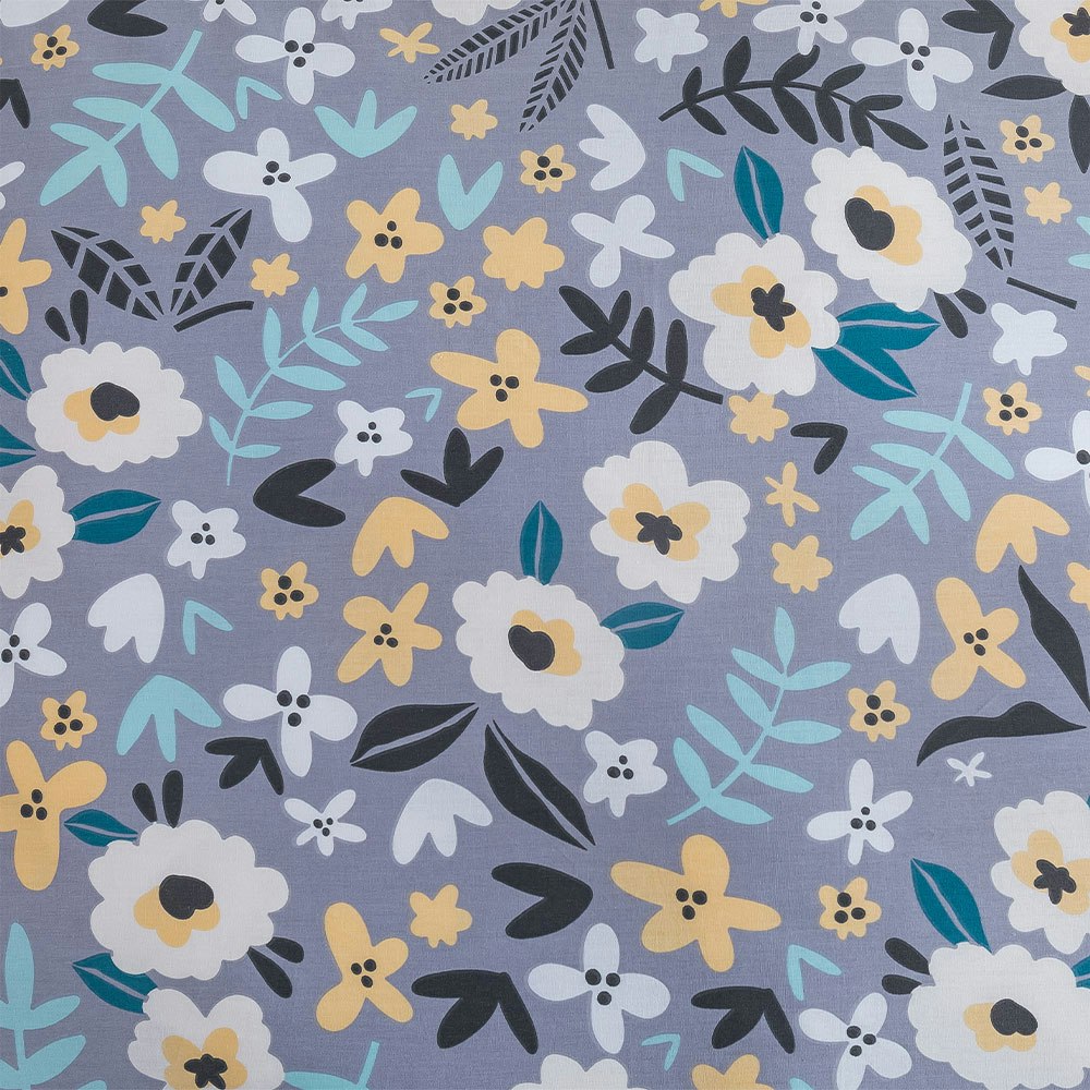 Dreamaker Cotton Printed Grey to Alice Quilt Cover Set Design Print