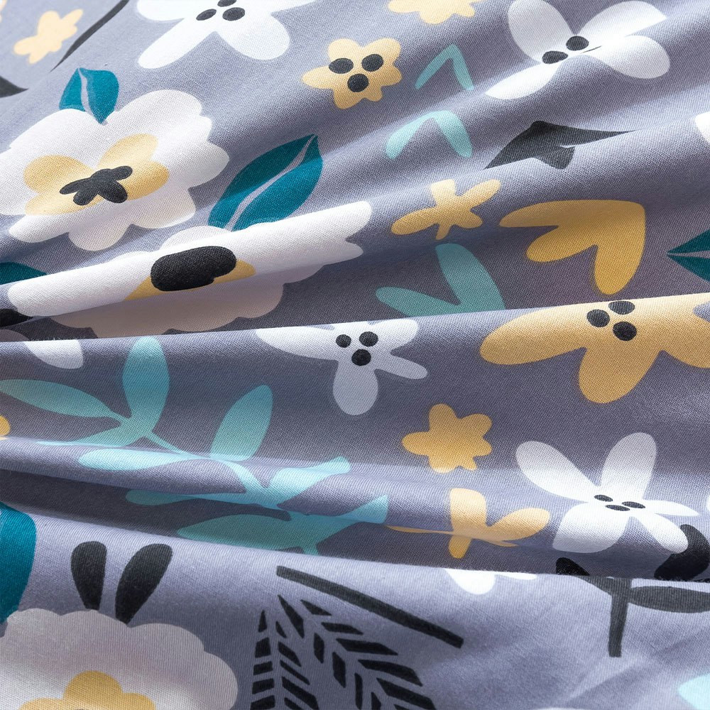 Dreamaker Cotton Printed Grey to Alice Quilt Cover Set Design Pattern