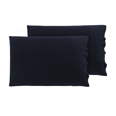 Dreamaker Cotton Jersey Standard Pillowcase Twin Pack Navy 2