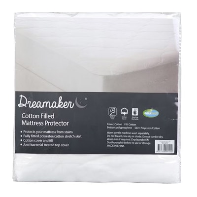 Dreamaker Quilted Cotton Filled Mattress Protector
