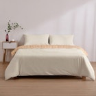 Dreamaker 130GSM Micro Flannel Reversible Grid Quilt Cover Set 2