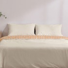 Dreamaker 130GSM Micro Flannel Reversible Grid Quilt Cover Set 3