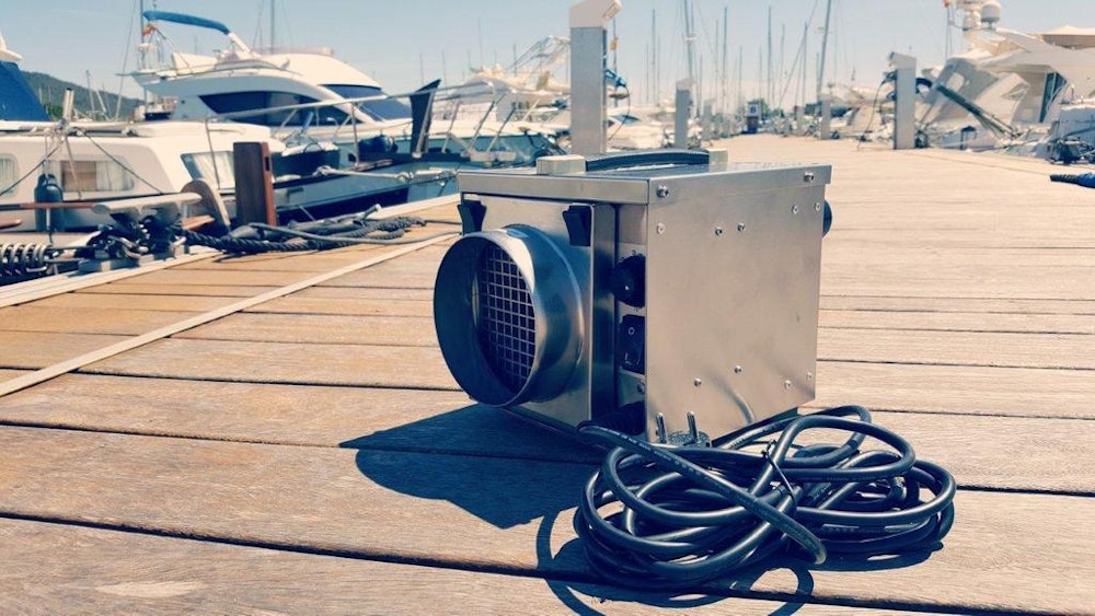 Ionmax EcoPro DryBoat Marine Commercial Desiccant Dehumidifier Lifestyle