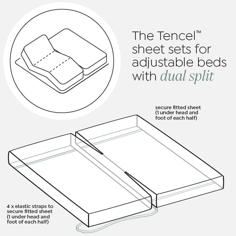 Protect-A-Bed Adapta Dual Tencel Jersey Sheet Set