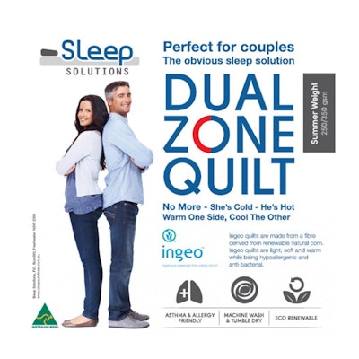 Couples Dual Zone Summer Quilt