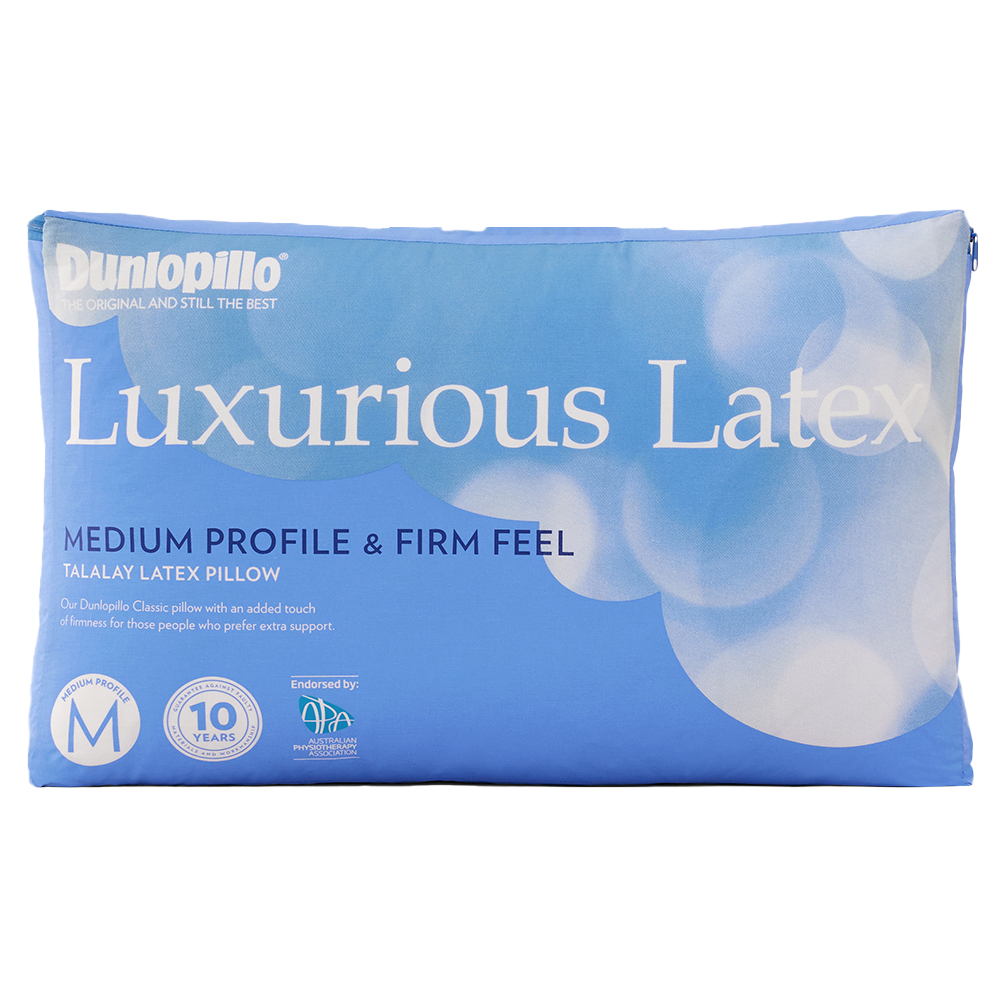 Dunlopillo Luxurious Latex Pillow Medium Profile and Firm Feel
