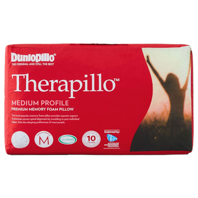 Dunlopillo Therapillo Premium Memory Foam Pillow Medium Profile Packaging