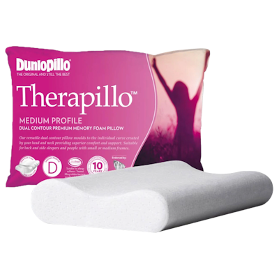 Dunlopillo Therapillo Premium Memory Foam Pillow Contoured Medium Profile Base Image