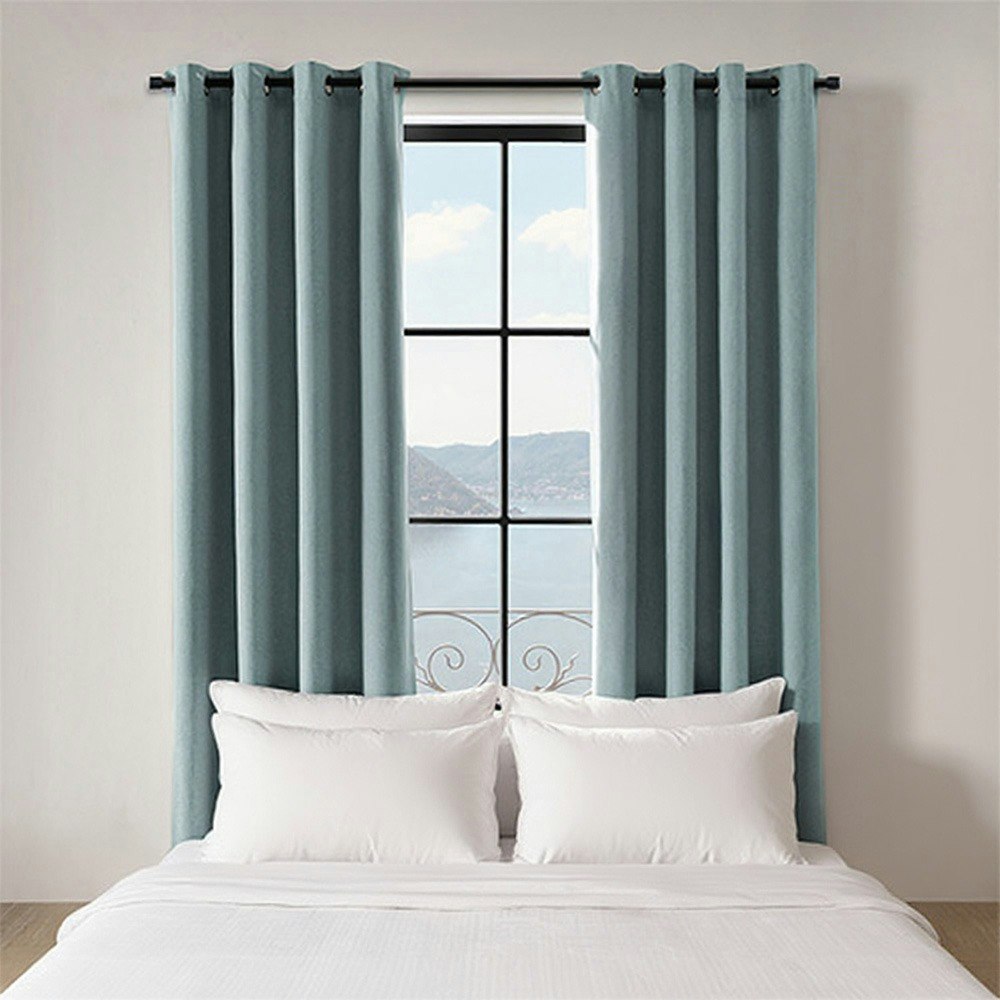 Cadence & Co. Bennett Faux Linen Eyelet Curtain Twin Pack Base Image