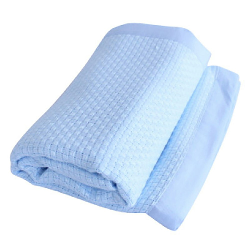 Eastwind Bamboo Baby Cot Blanket Light Blue rolled