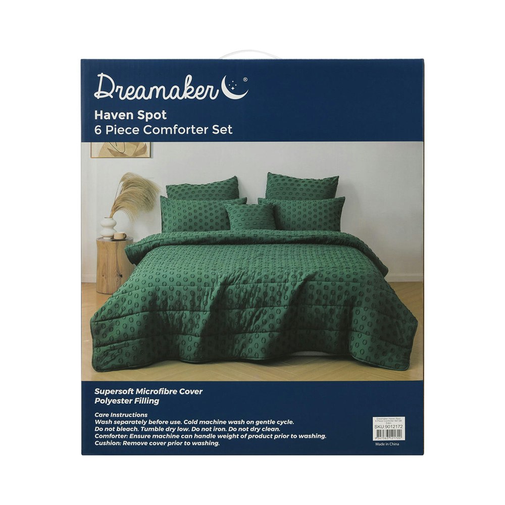 Dreamaker Haven Spot 6 Piece Comforter Set Eden 7