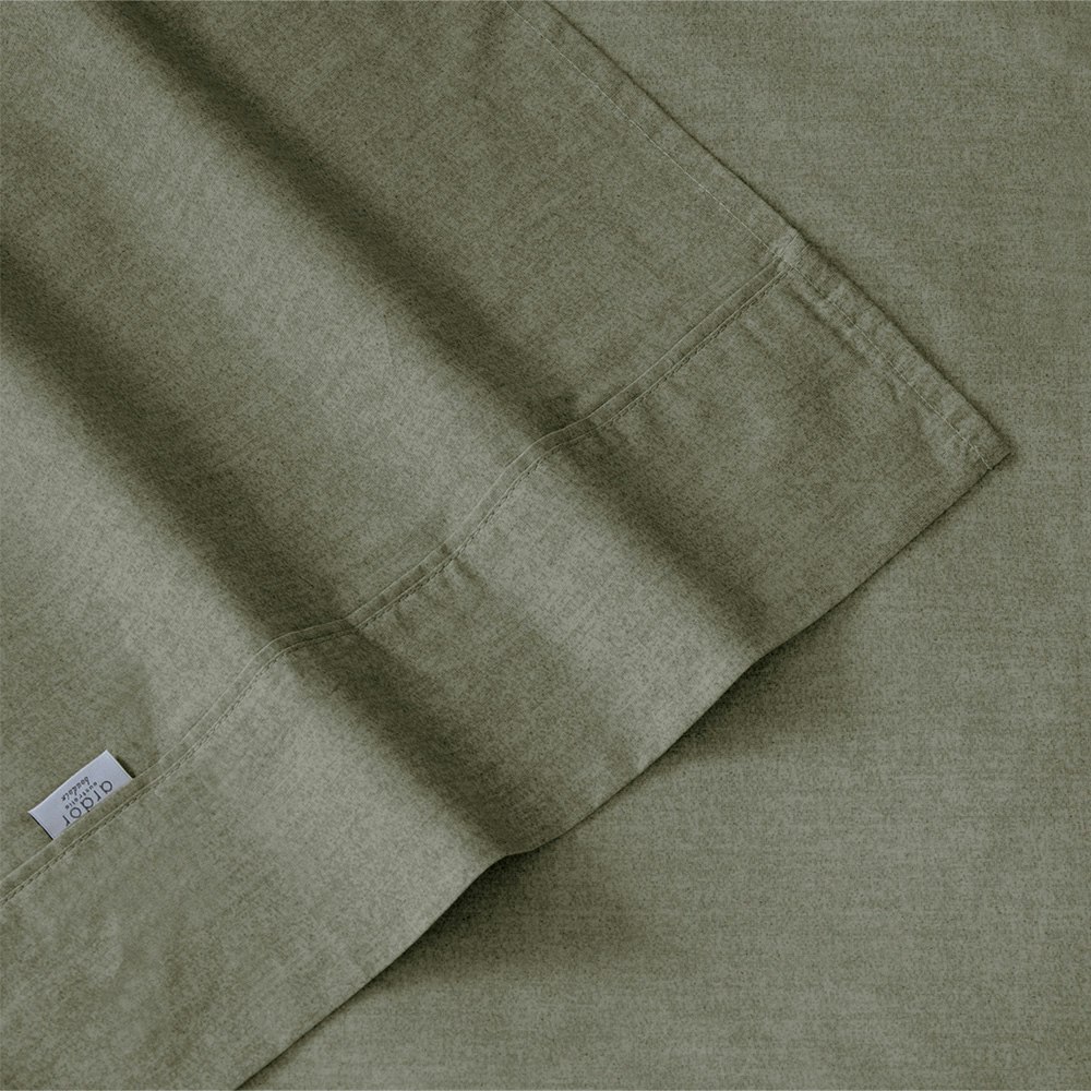 Ardor Boudoir Embre Linen Look Washed Sheet Set Khaki 2