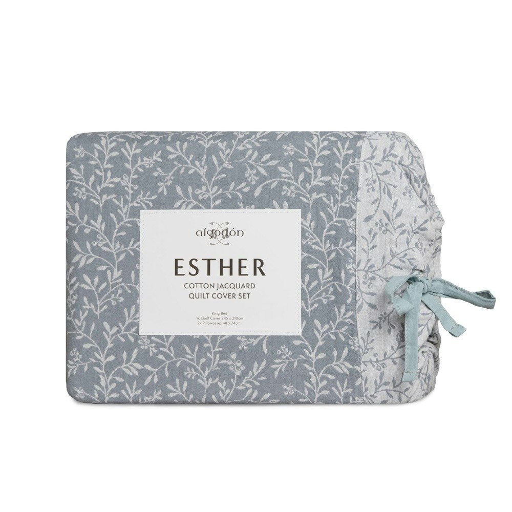 Algodon Esther Cotton Jaquard Quilt Cover Set