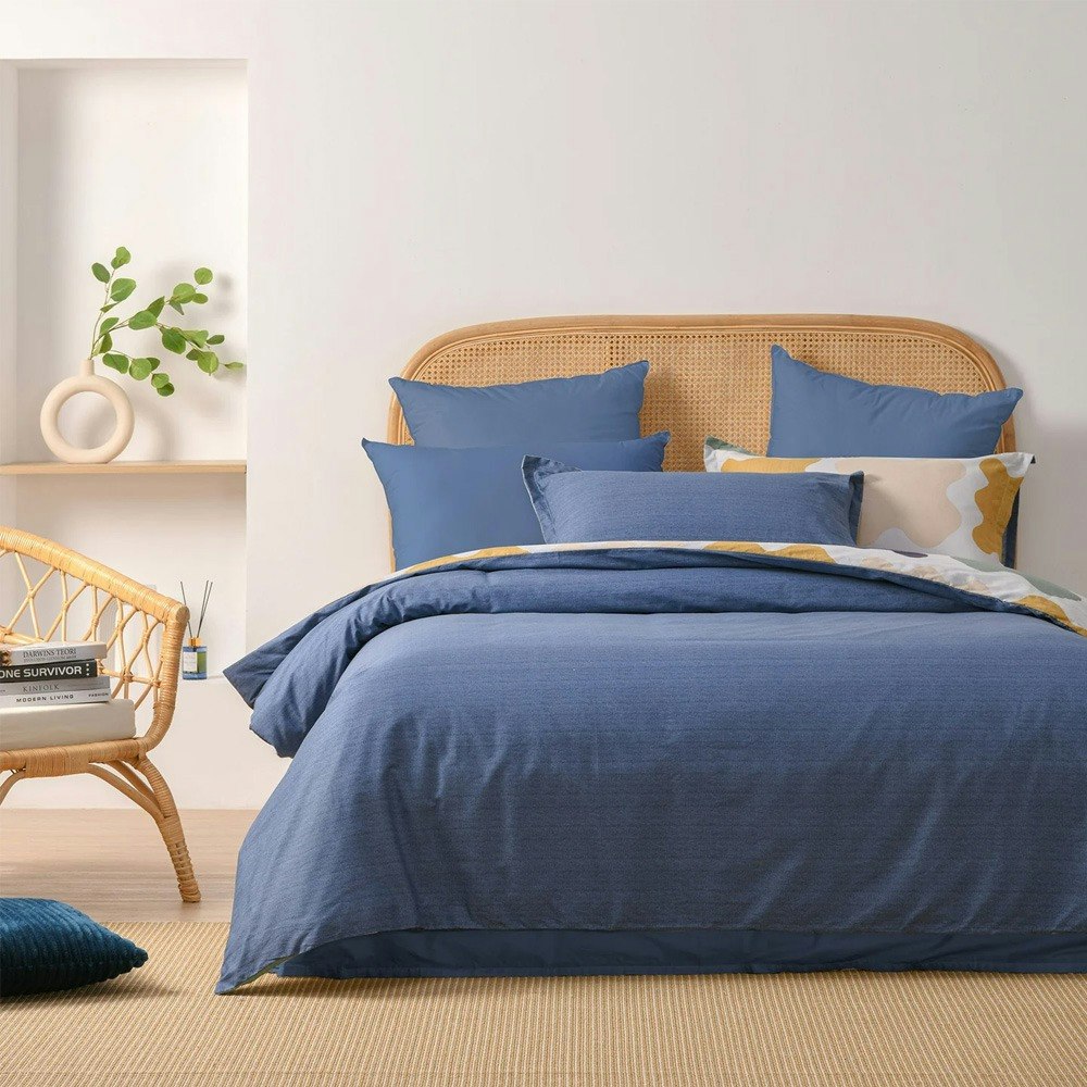 Dreamaker Farrah 100% Cotton Reversible Quilt Cover Set
