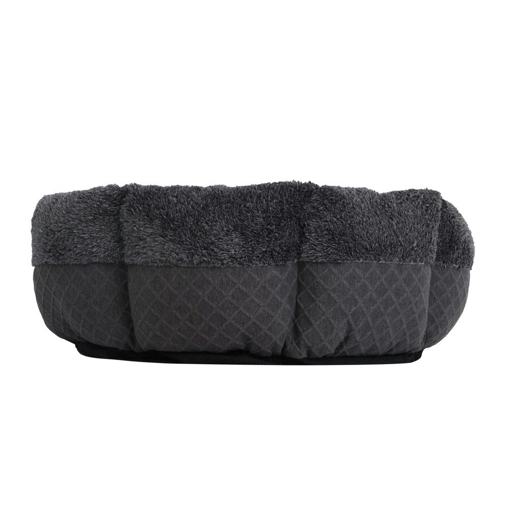 Charlie's Pet Round Faux Fur Calming Pet Bed Side View