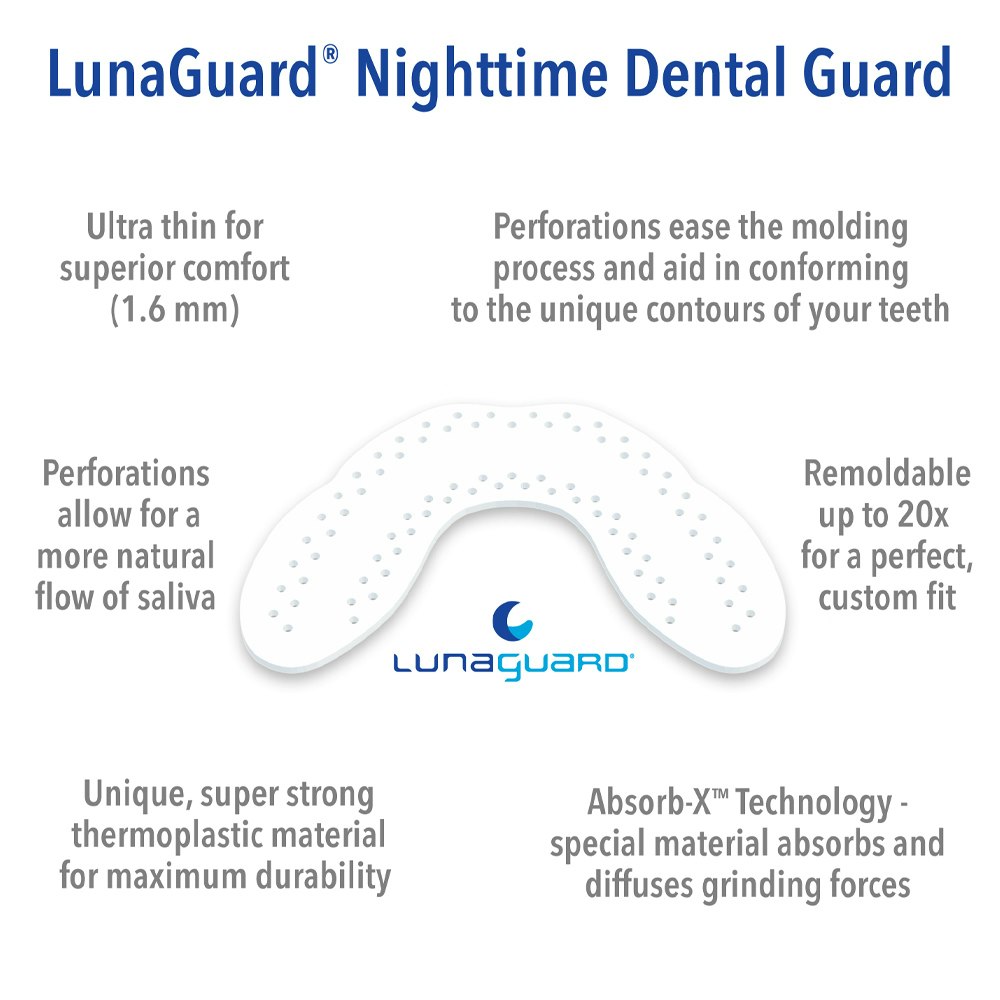 LunaGuard Nighttime Teeth Grinding and Clenching Dental Guard Features