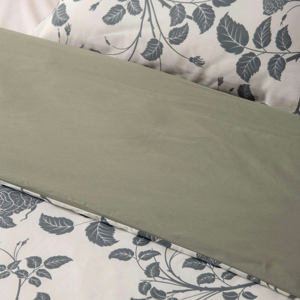 Dreamaker Felicity 100% Cotton Reversible Quilt Cover Set Sage 
