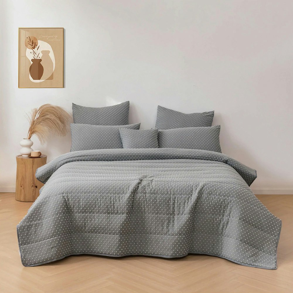 Dreamaker Finley Dot 6 Piece Comforter Set