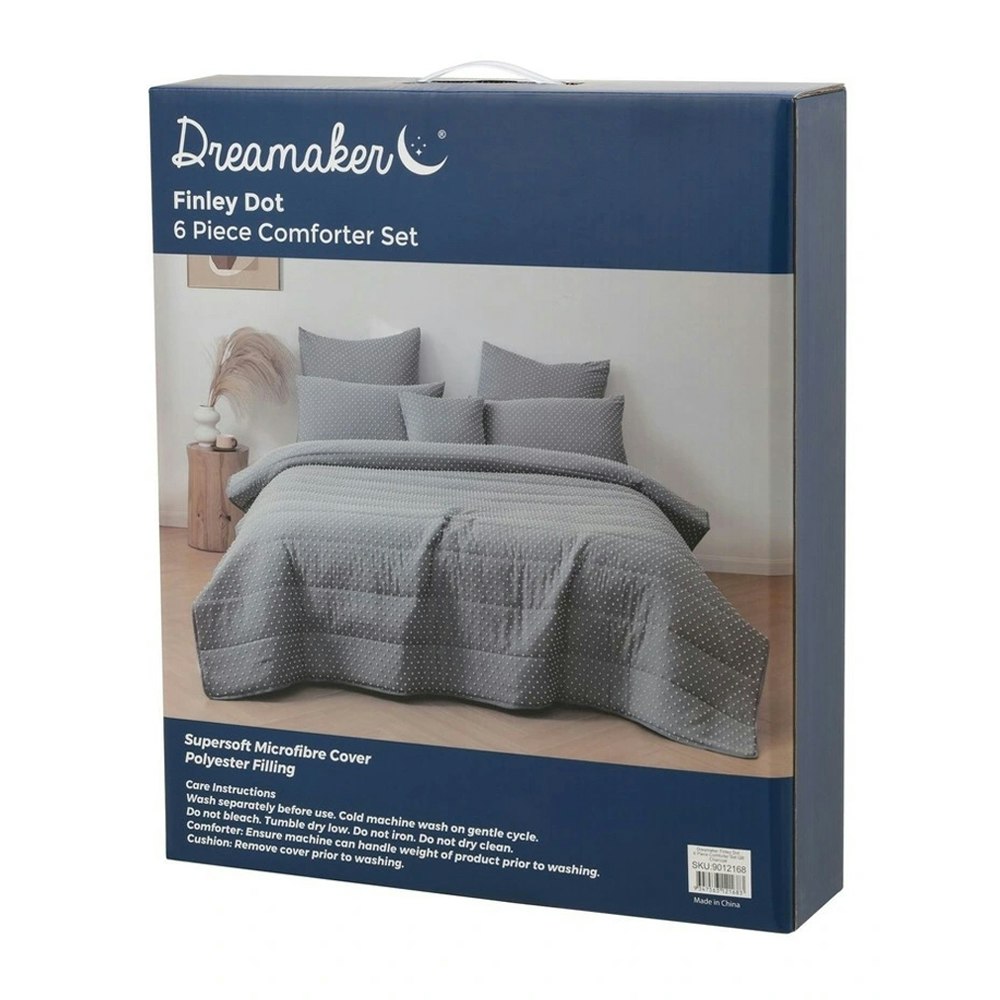 Dreamaker Finley Dot 6 Piece Comforter Set