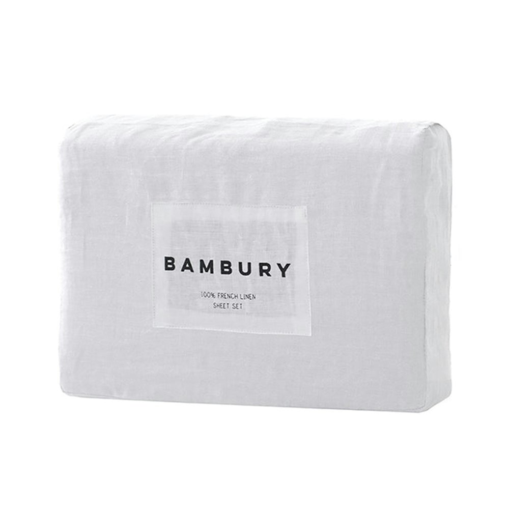 Bambury French Flax Linen Sheet Set Ivory
