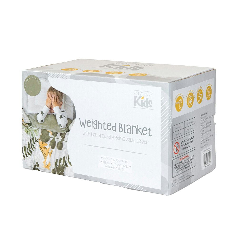 Jelly Bean Kids George Weighted Blanket packaging