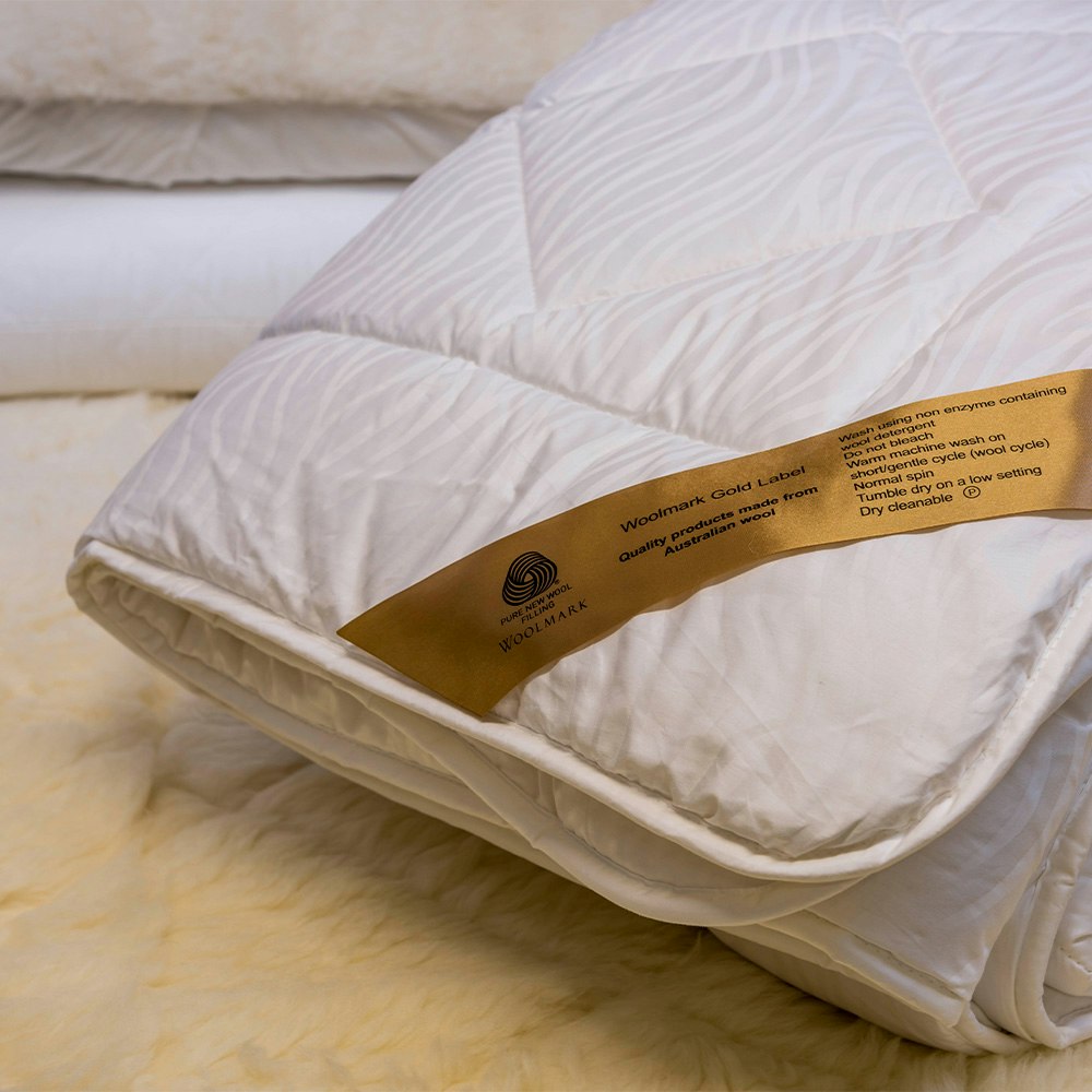 Bambi Gold Woolmark Moodmaker Wool Quilt Label