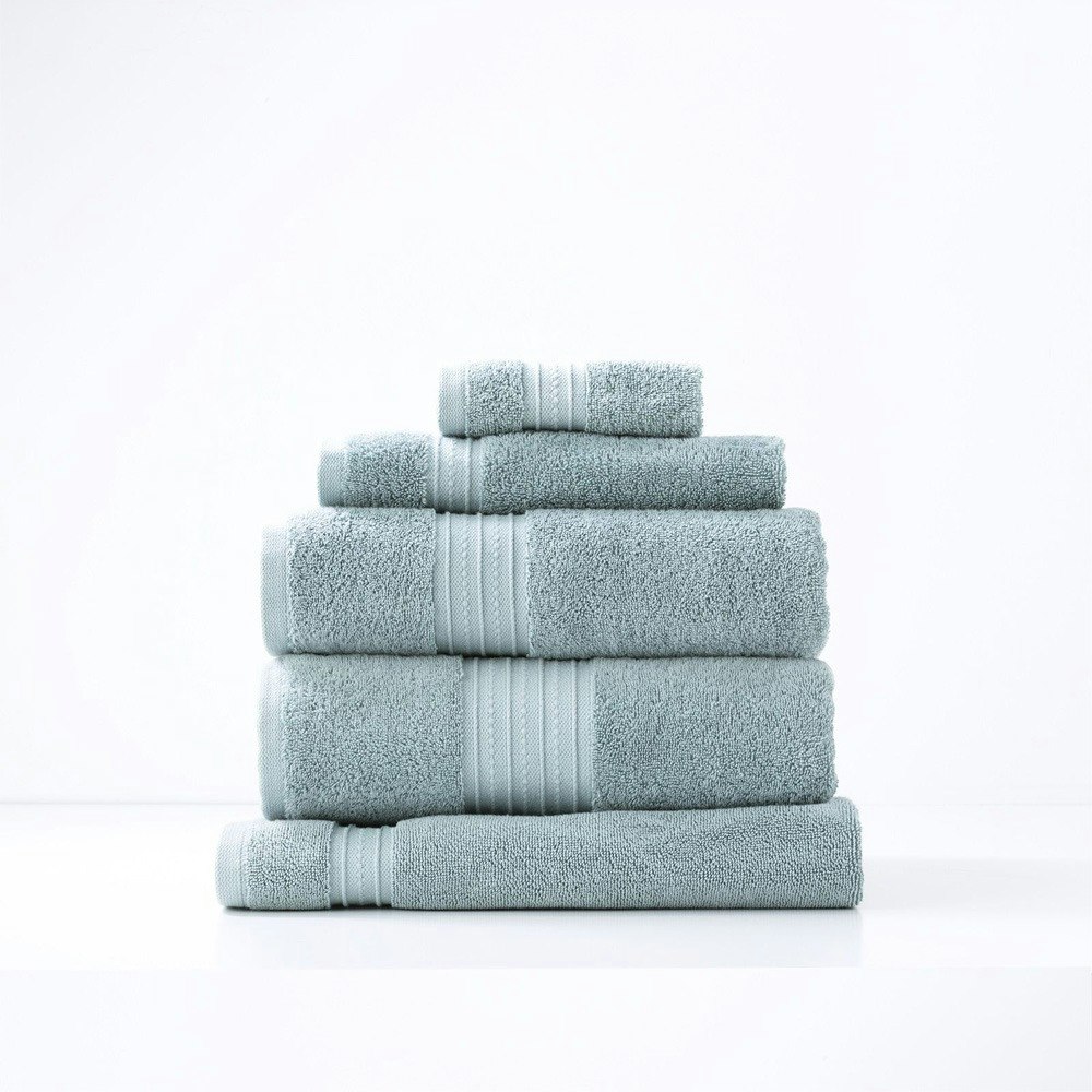 Renee Taylor Brentwood Low Twist Cotton Bath Towels Gray Mist