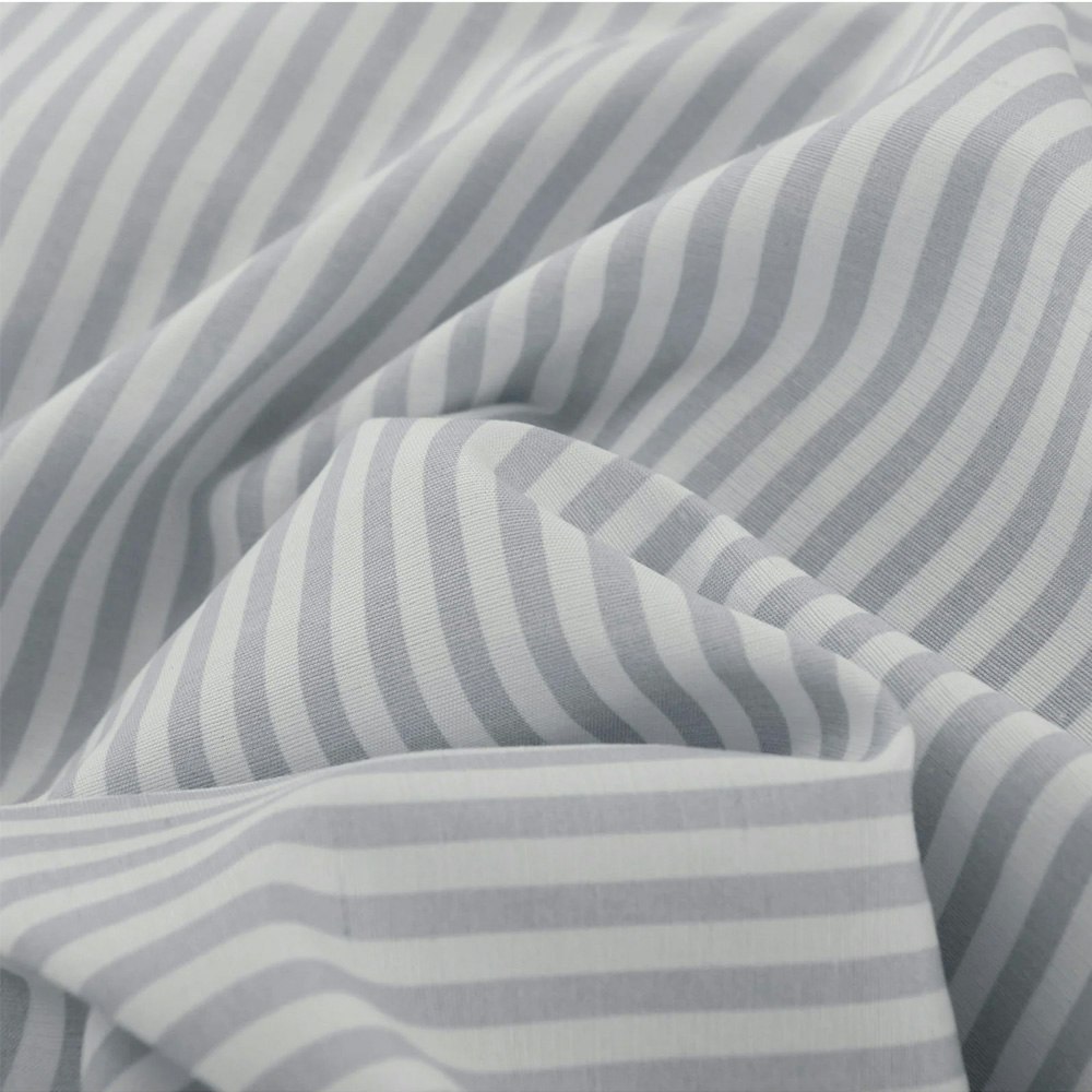 Royal Comfort Luxury Striped Linen Quilt Cover Set Grey