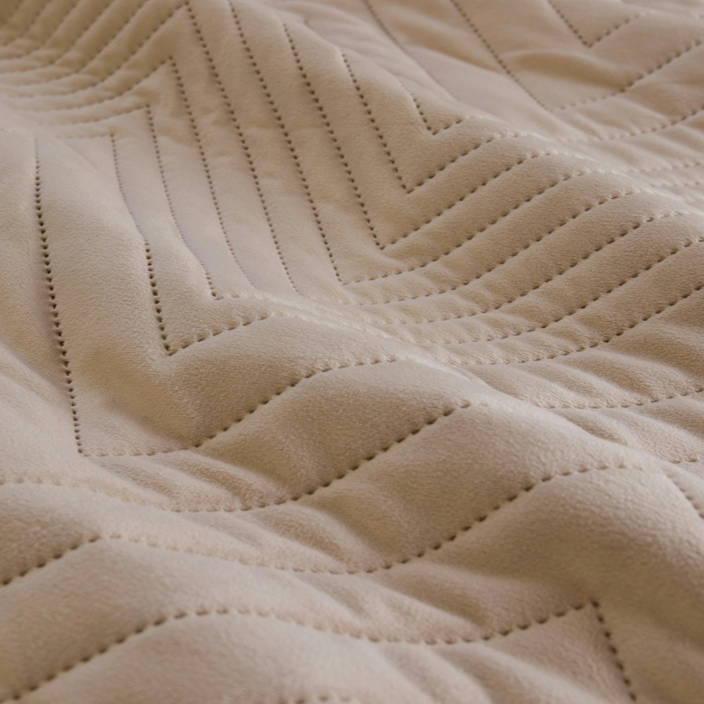 Ardor Boudoir Hana Embossed Velvet Quilt Cover Set Champagne