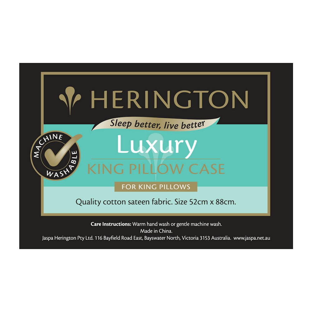 Herington Luxury Cotton Sateen King Pillow Case