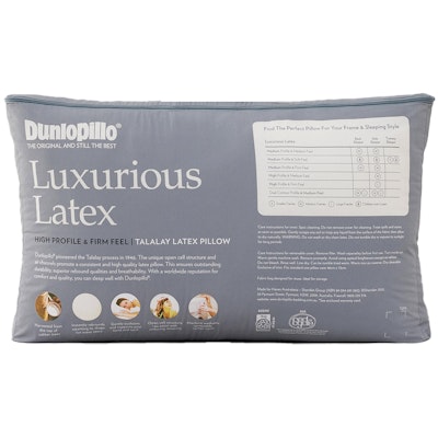 Dunlopillo Luxurious Latex Pillow High Profile and Firm Feel