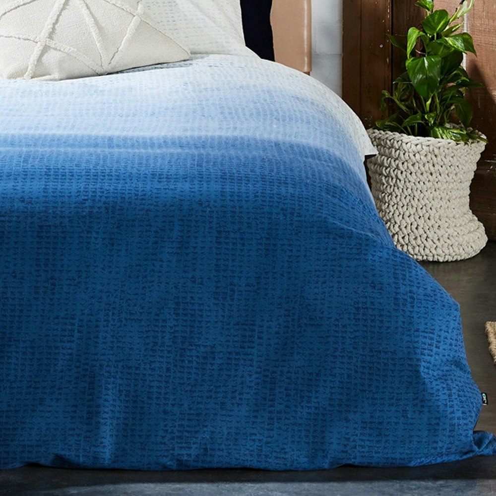 Jamie Durie by Ardor 100% Cotton Horizon Quilt Cover Set Blue hues