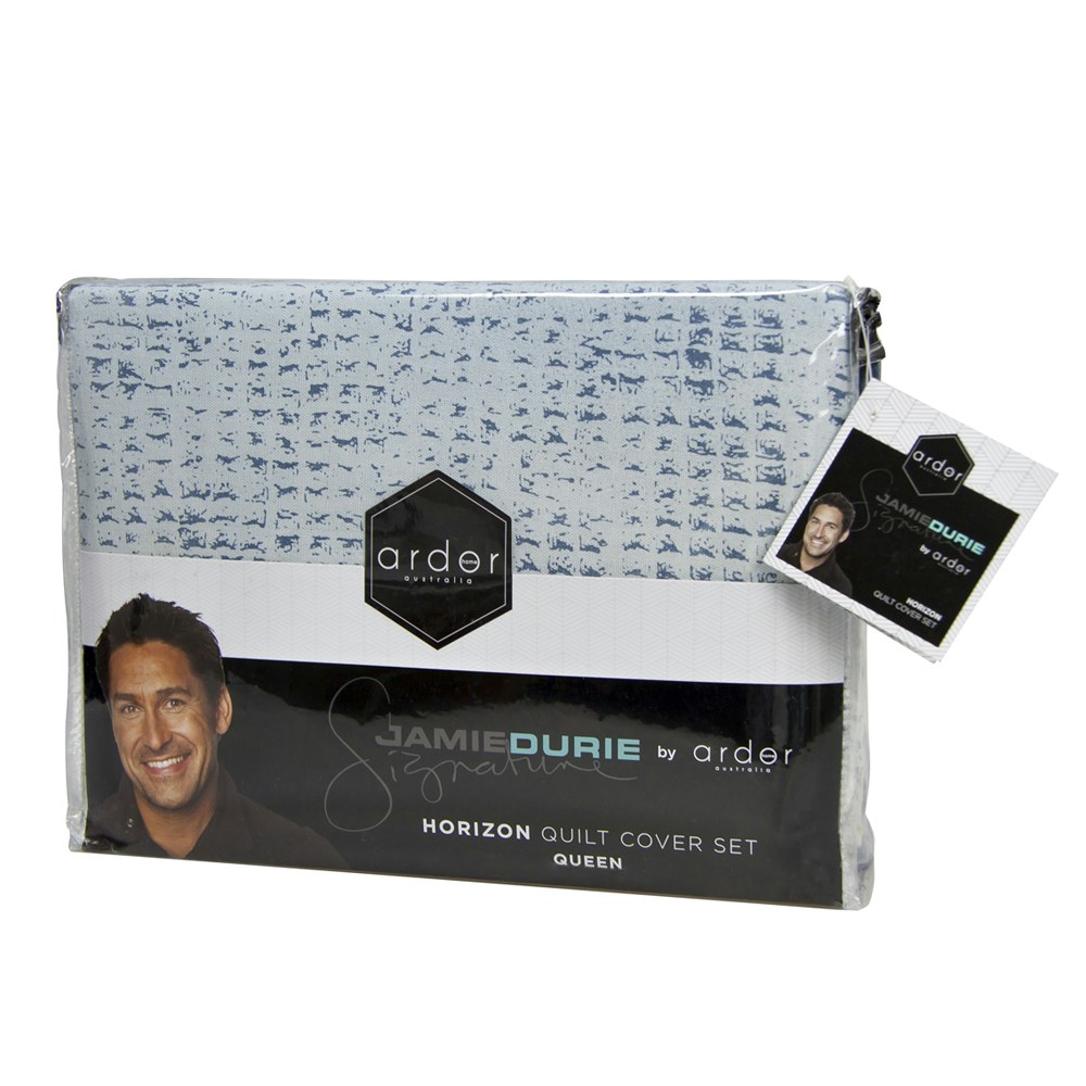 Jamie Durie by Ardor 100% Cotton Horizon Quilt Cover Set Packaging