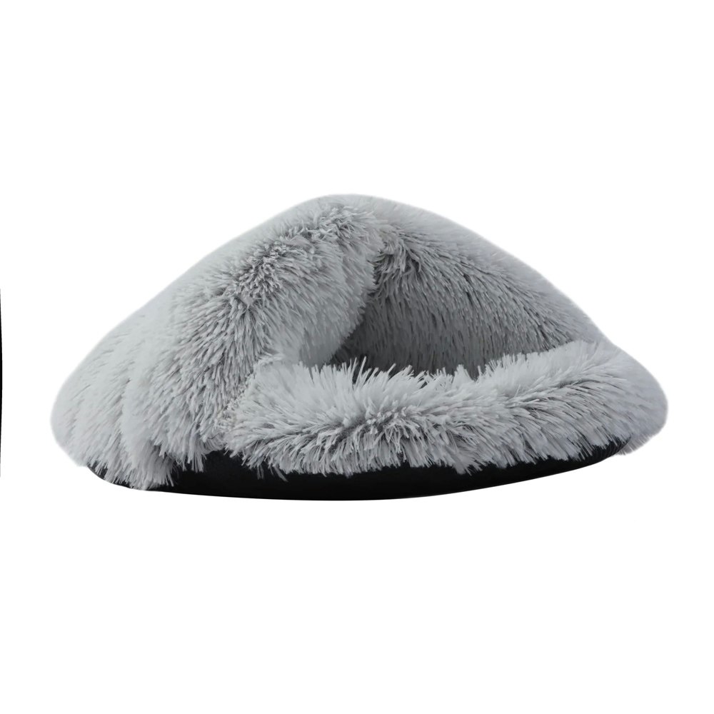 Charlie's Shaggy Faux Fur Igloo Cat Cave Bed