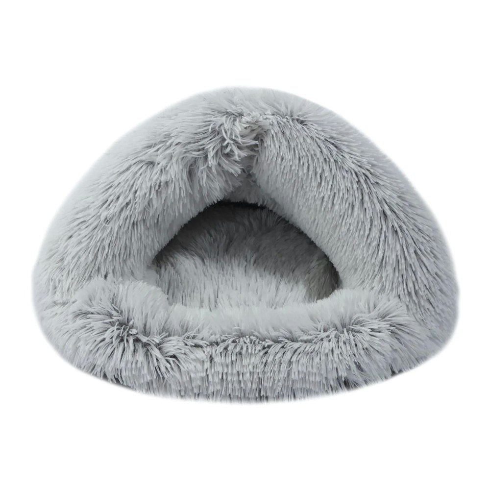 Charlie's Shaggy Faux Fur Igloo Cat Cave Bed