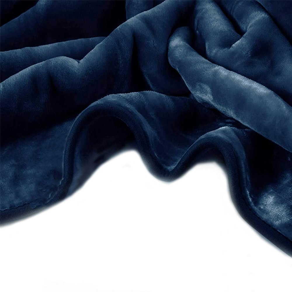 Renee Taylor Heavy Weight Acrylic Mink Blanket Indigo