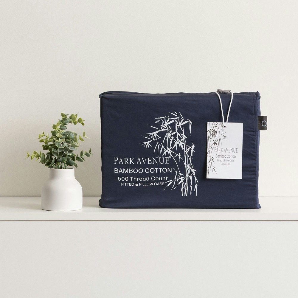 Park Avenue 500 Thread Count Bamboo Cotton Combo Set Indigo