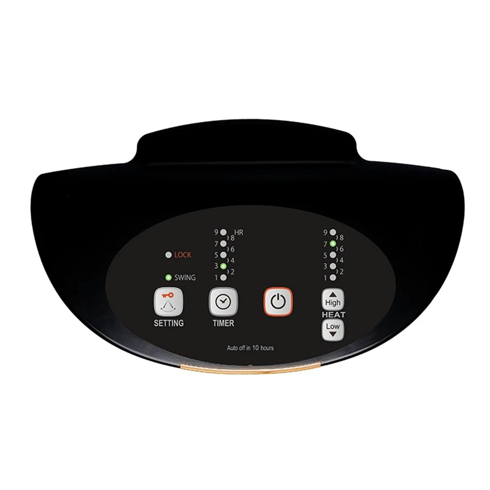 Ionmax Ray Far Infrared Heater ION801 Black Control Panel