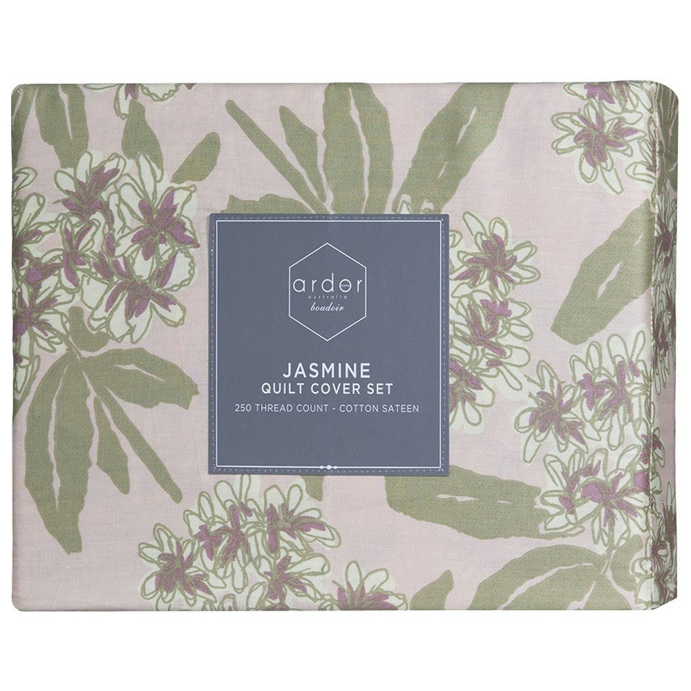 Ardor Boudoir Jasmine 250TC Cotton Quilt Cover Set