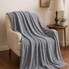 Jason Super Soft Micro Fleece Blanket Silver Lifestyle