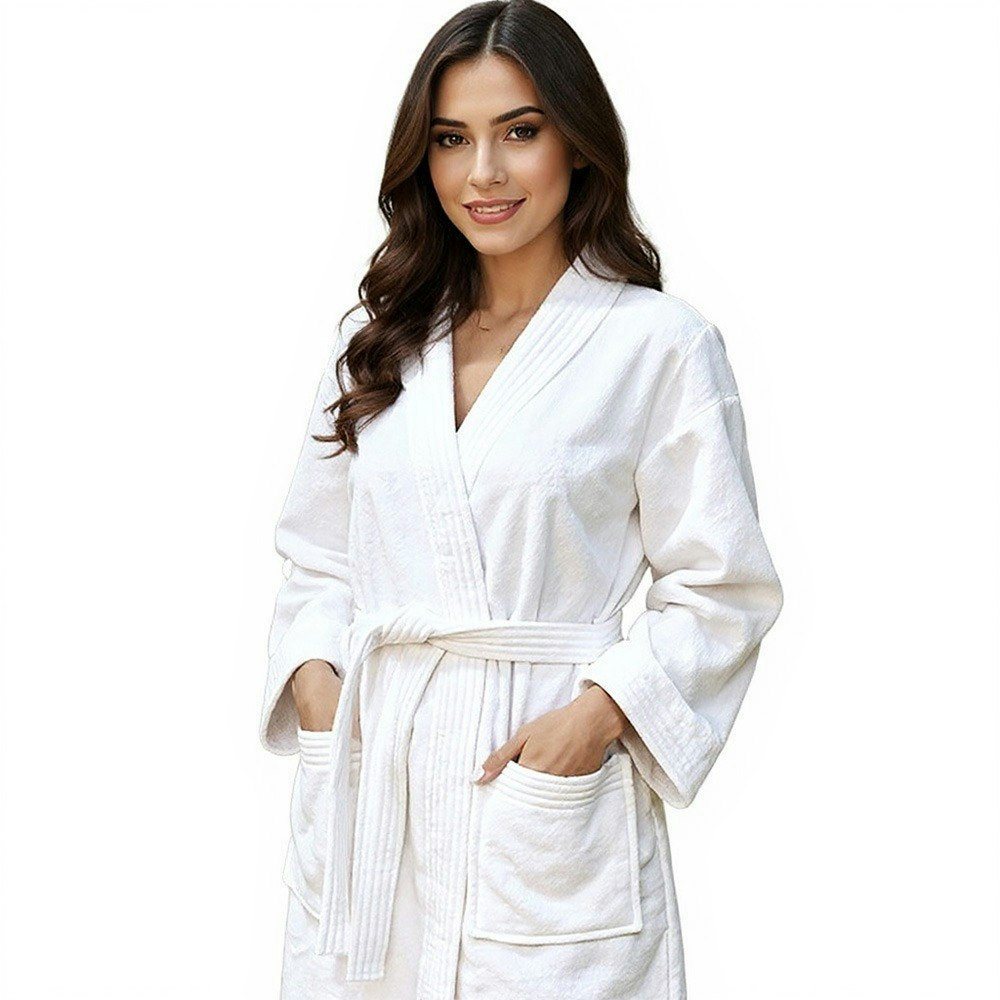 Jason Commercial Cotton Velour Bathrobe Lifestyle 3
