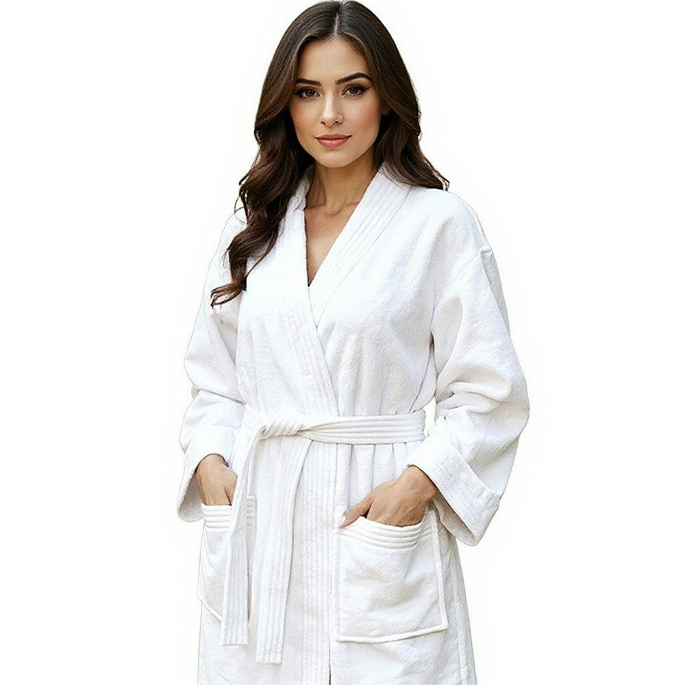 Jason Commercial Cotton Velour Bathrobe Lifestyle 2