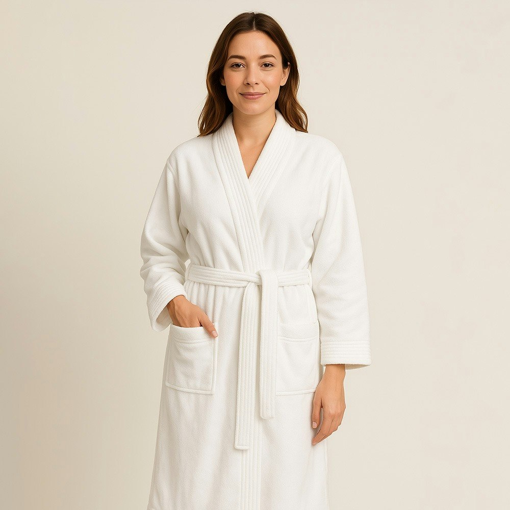 Jason Commercial Cotton Velour Bathrobe Lifestyle 1