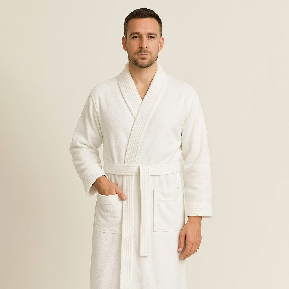 Jason Commercial Cotton Velour Bathrobe Lifestyle 2