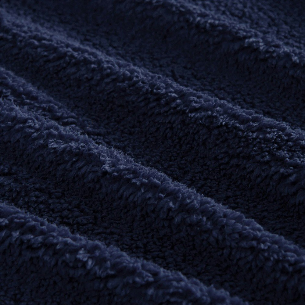 Dreamaker Jasper Teddy Fleece Quilt Cover Set Midnight Blue
