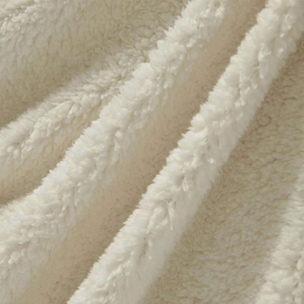 Dreamaker Jasper Teddy Fleece Quilt Cover Set Snow