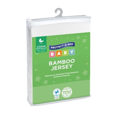 Protect A Bed Bamboo Jersey Fitted Bassinet Mattress Protector