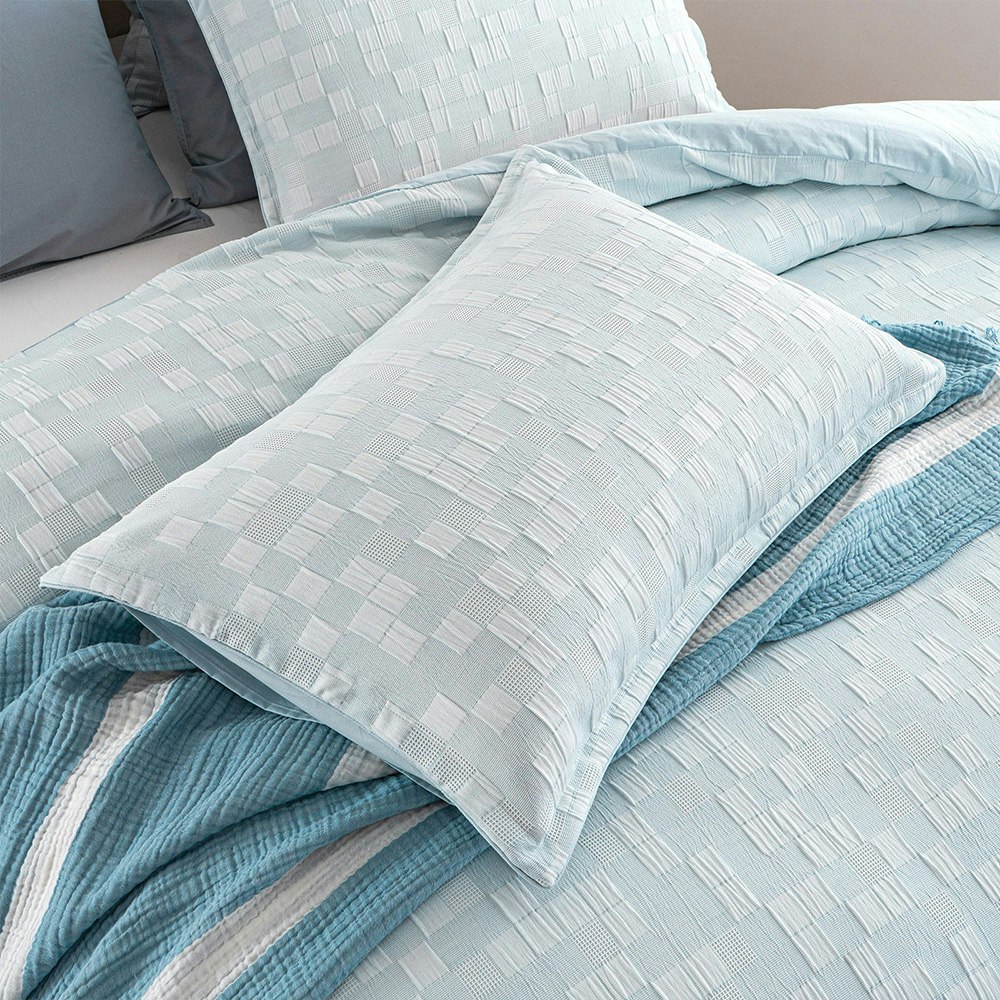 Renee Taylor Jervis Checks Jacquard Quilt Cover Set 3