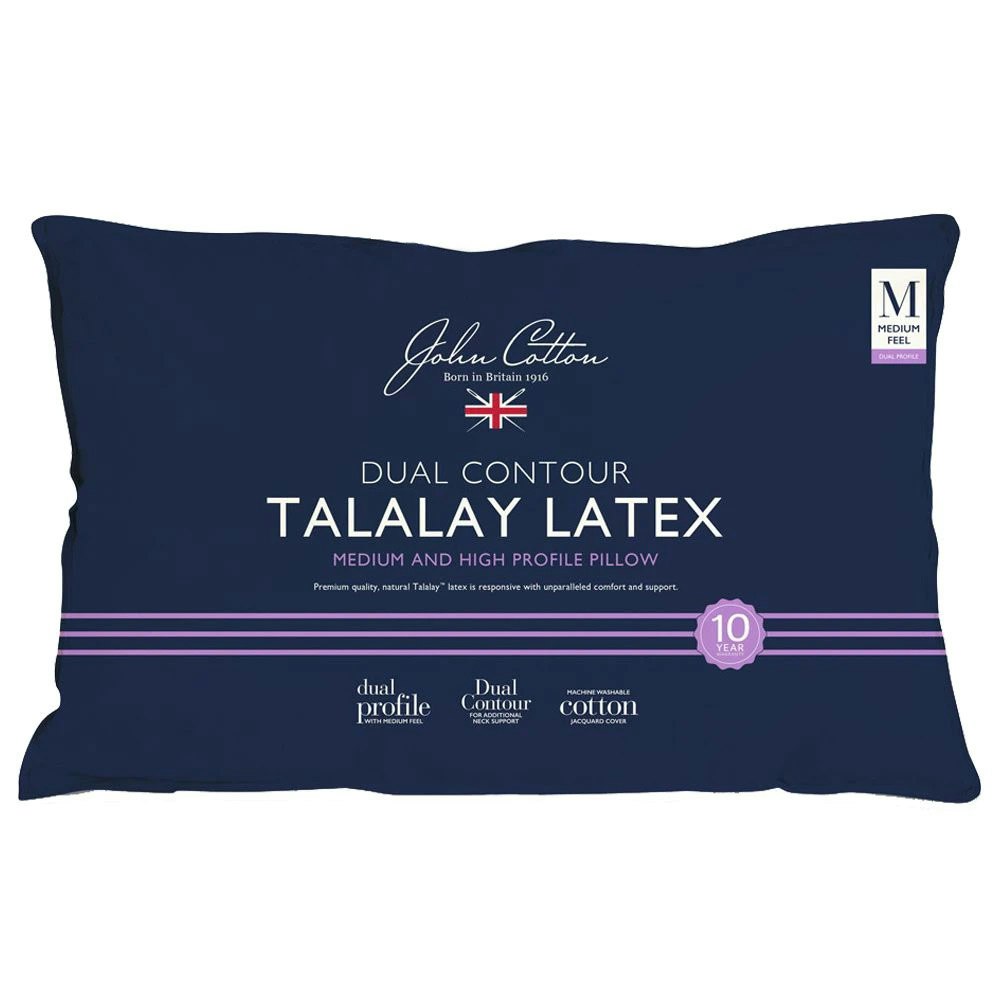 John Cotton Classic Talalay Latex Pillow Dual Contour Profile