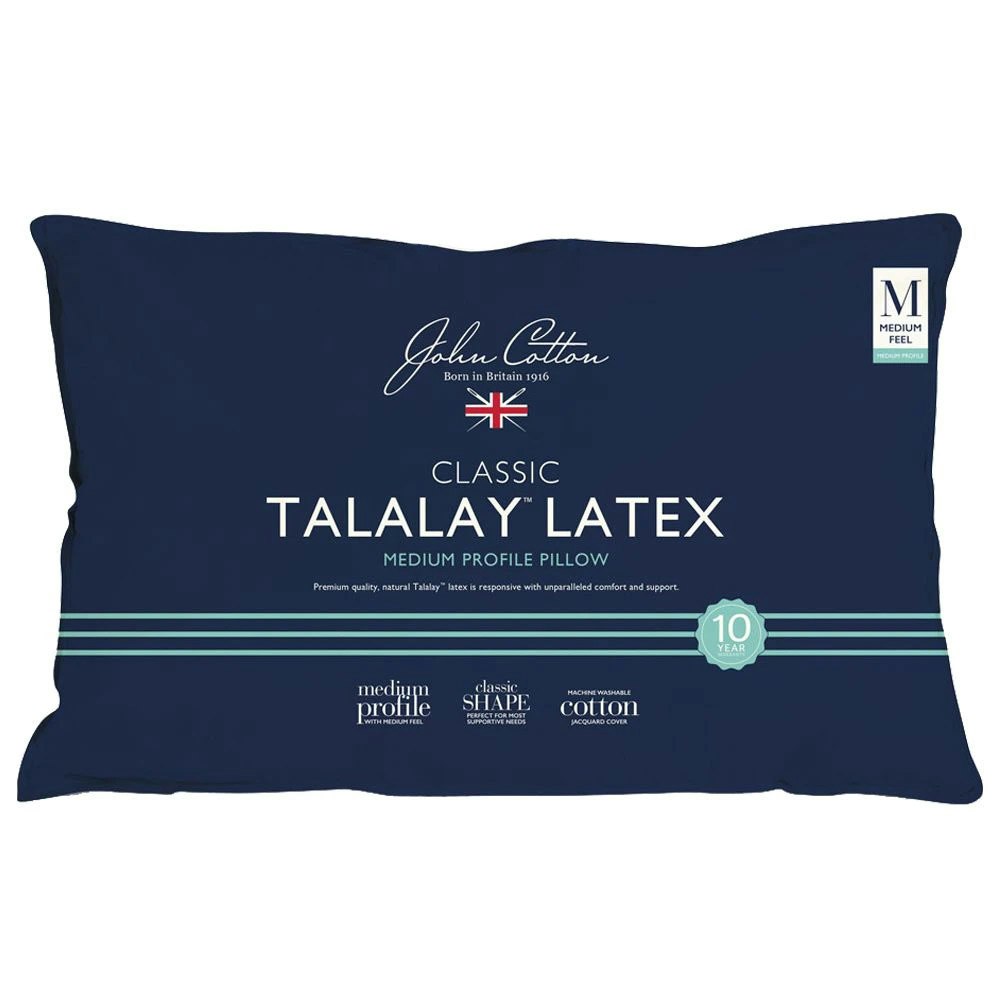 John Cotton Classic Talalay™ Latex Pillow Medium Profile